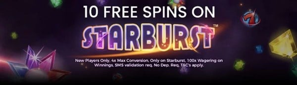 starburst free spins